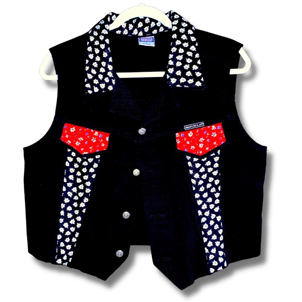 WATCH L.A. Funky 90s Vintage Floral Patchwork Vest